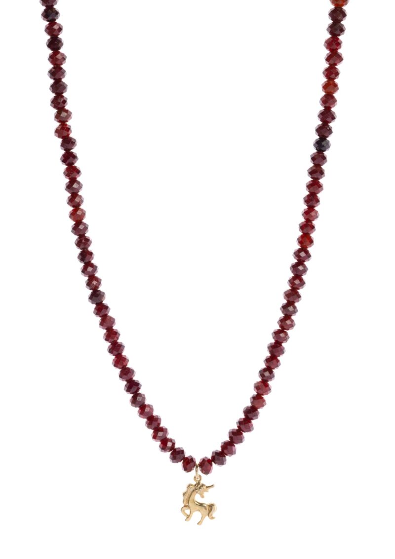 UNİCORN GARNET KOLYE