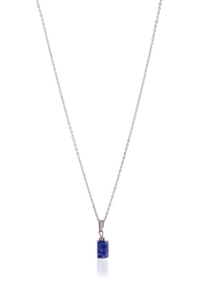 LAPİS LAZULİ KOLYE SİLİNDİR FORM