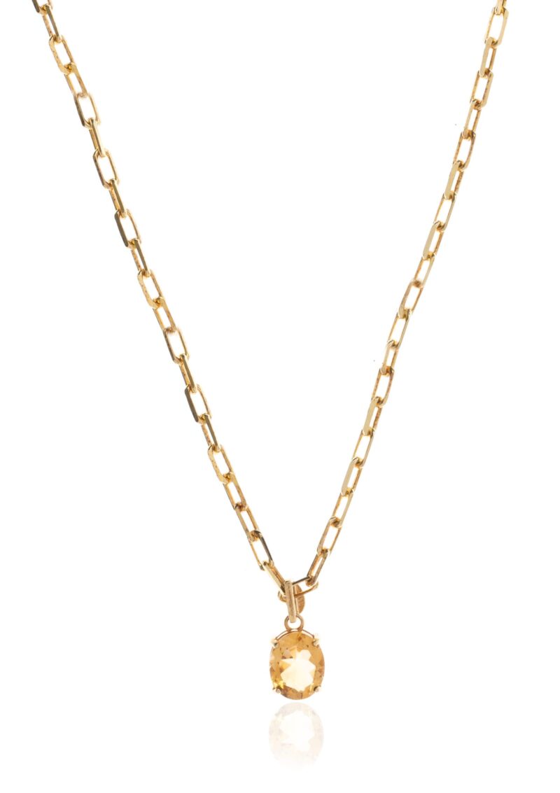 LIMITED EDITION SİTRİN OVAL KESİM KOLYE