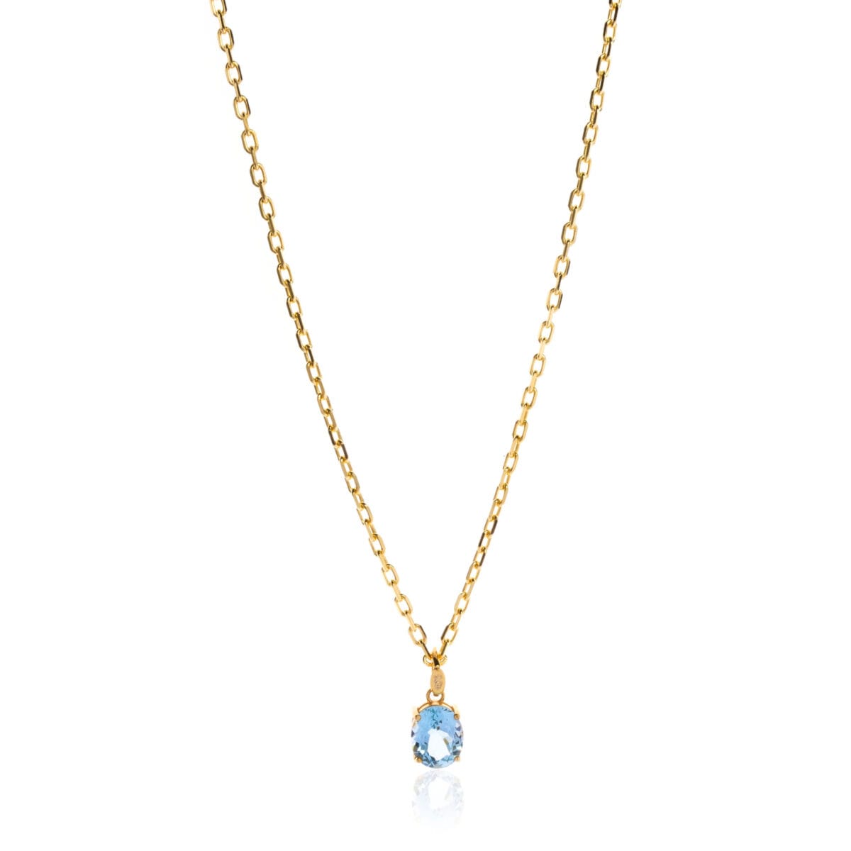 OVAL KESİM SKY BLUE TOPAZ KOLYE – NEŞE, ŞANS VE SAĞLIK - LIMITED EDITION