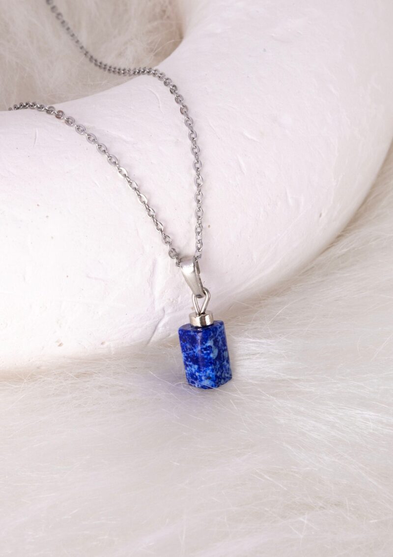 Alternative view of LAPİS LAZULİ KOLYE SİLİNDİR FORM