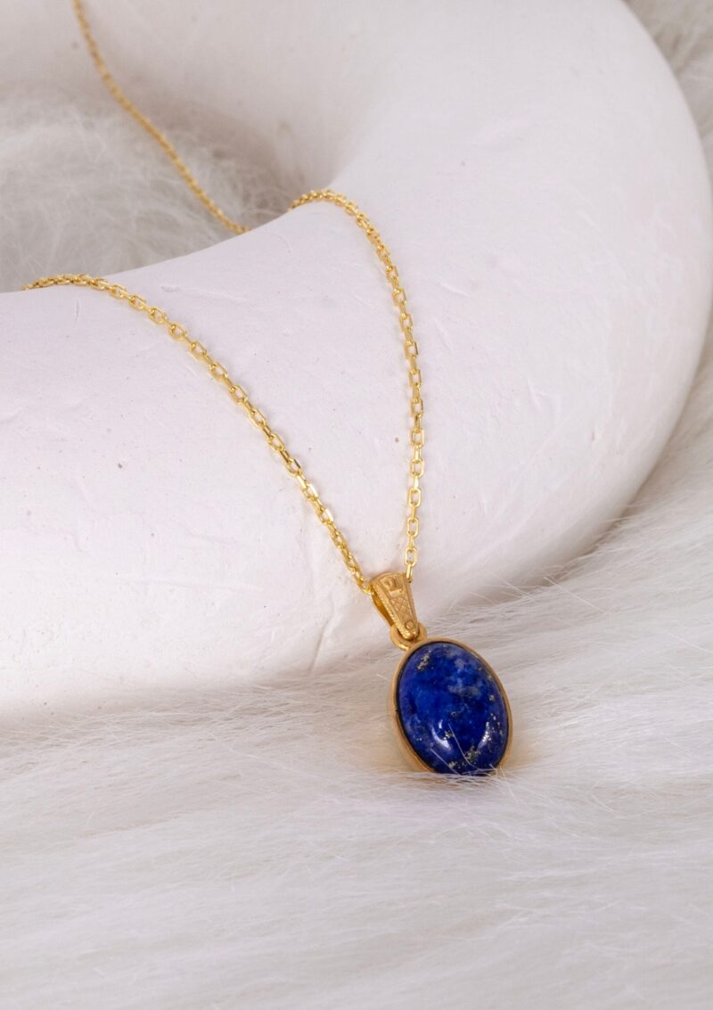 Alternative view of BABY LAPİS LAZULİ KOLYE | 925 AYAR GÜMÜŞ