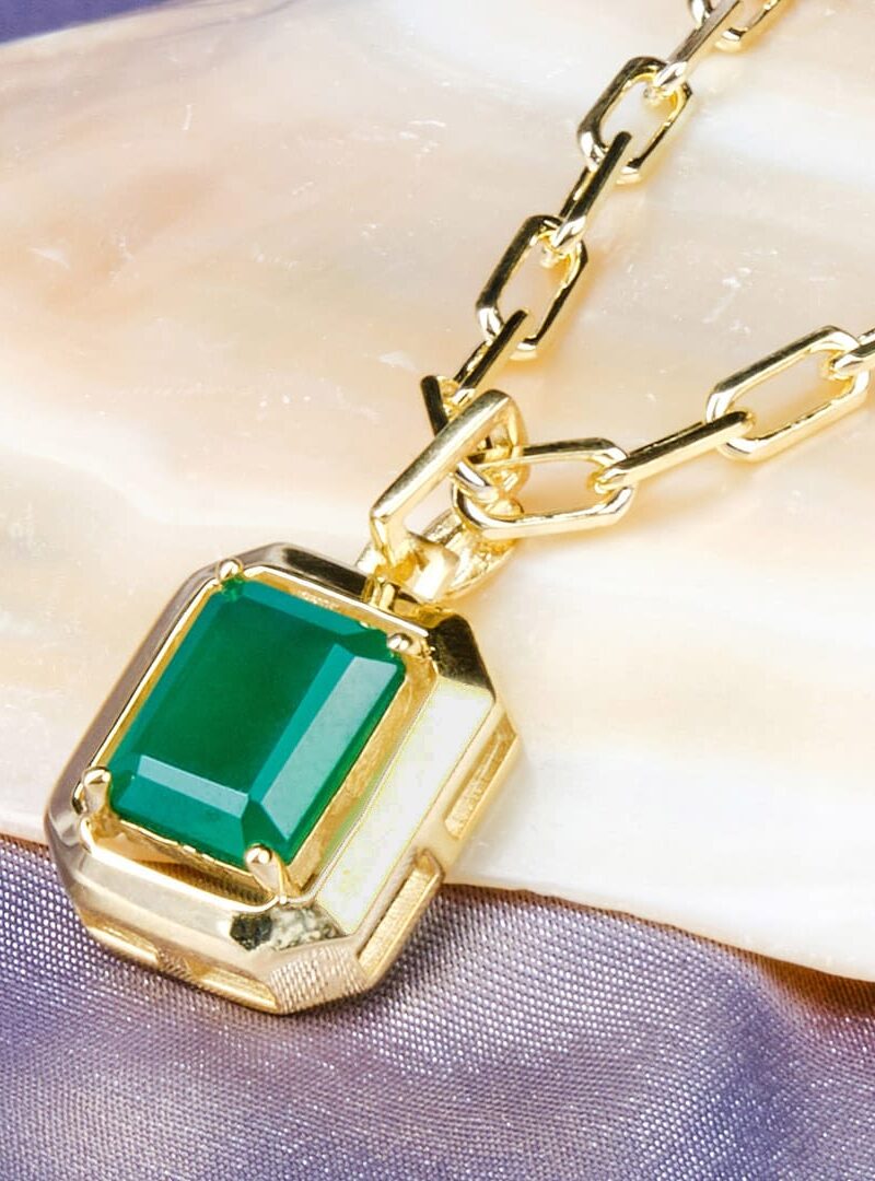 Alternative view of GREEN ONİX KOLYE – YEŞİL ONİX KOLYE - LIMITED EDITION
