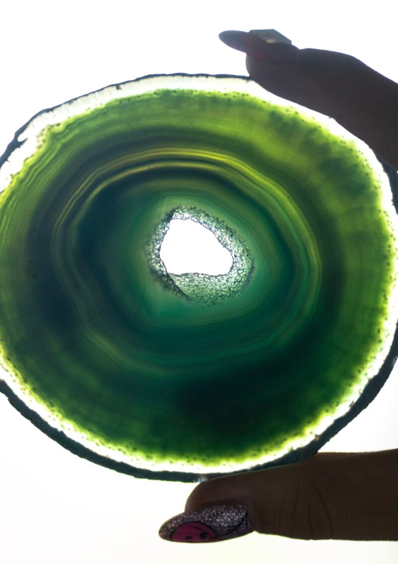Alternative view of DOĞAL TAŞ YEŞİL AKİK BARDAK ALTLIĞI