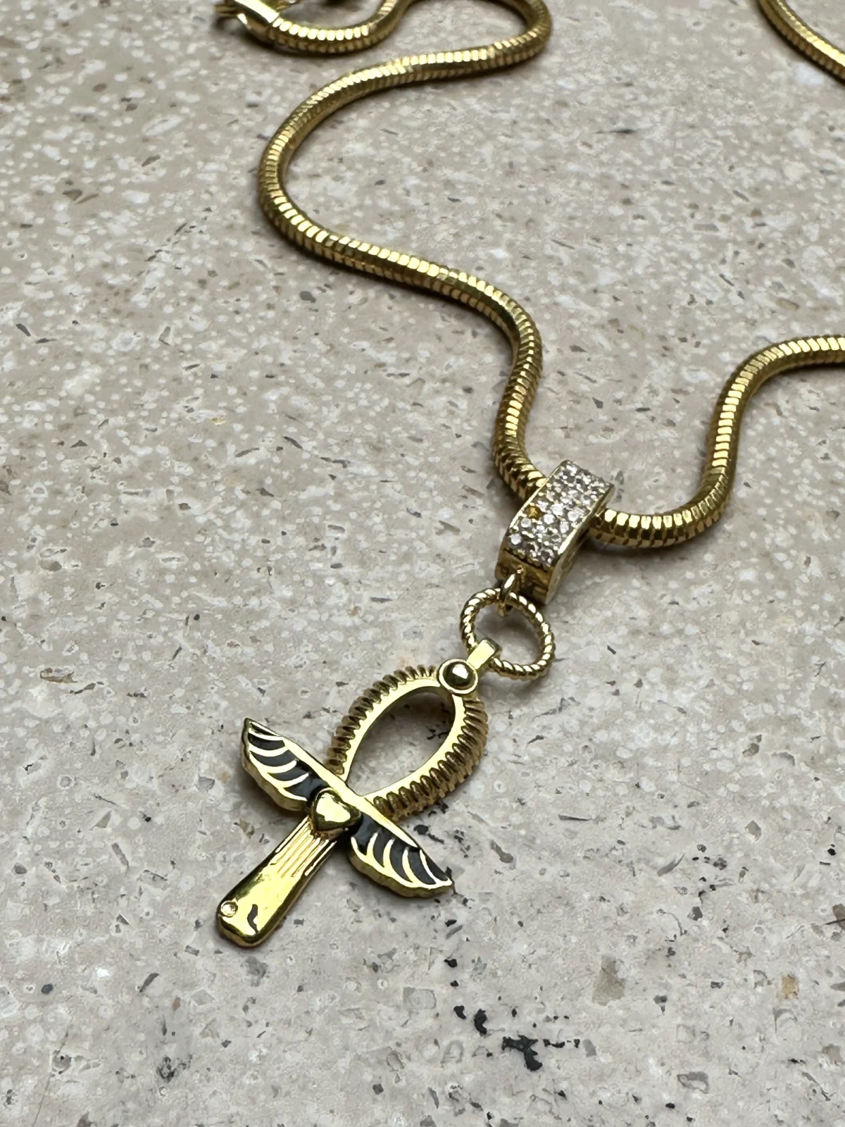 Ankh Sonsuz Ruhun Gücü Kolye& Küpe Set