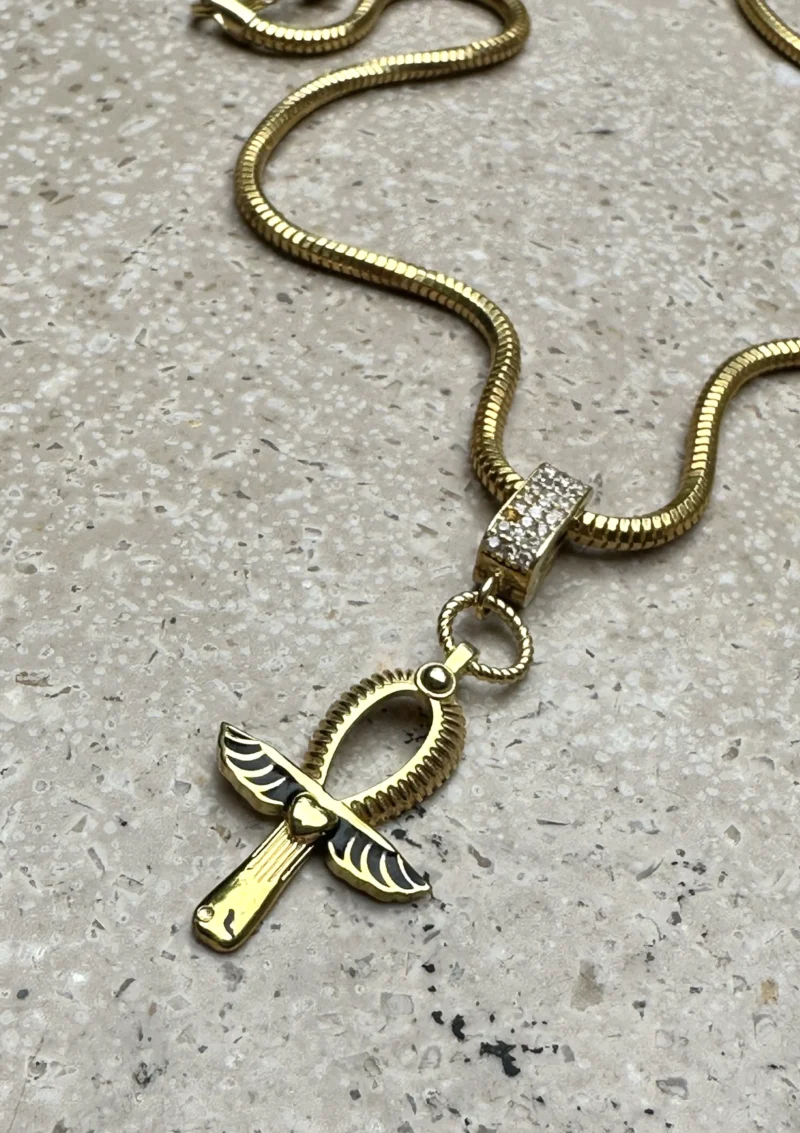 Ankh Sonsuz Ruhun Gücü Kolye& Küpe Set