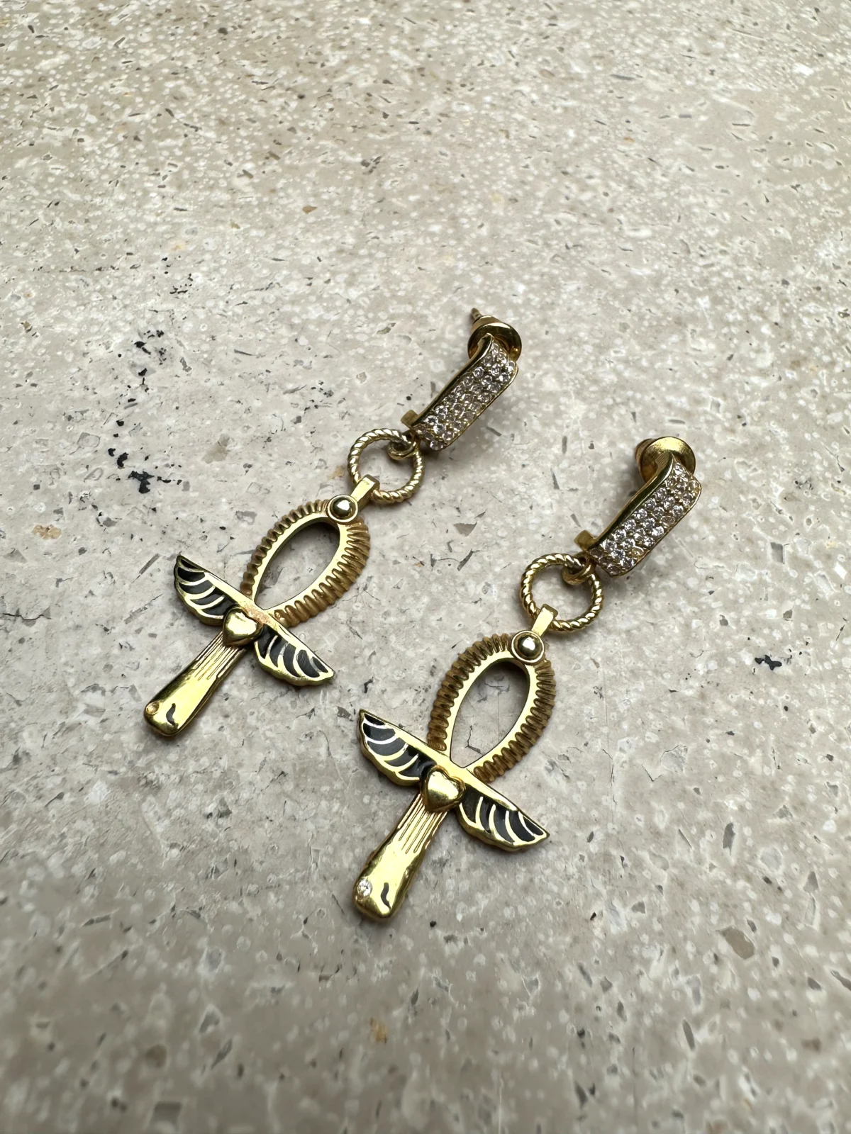Ankh Sonsuz Ruhun Gücü Kolye& Küpe Set - Görsel 2