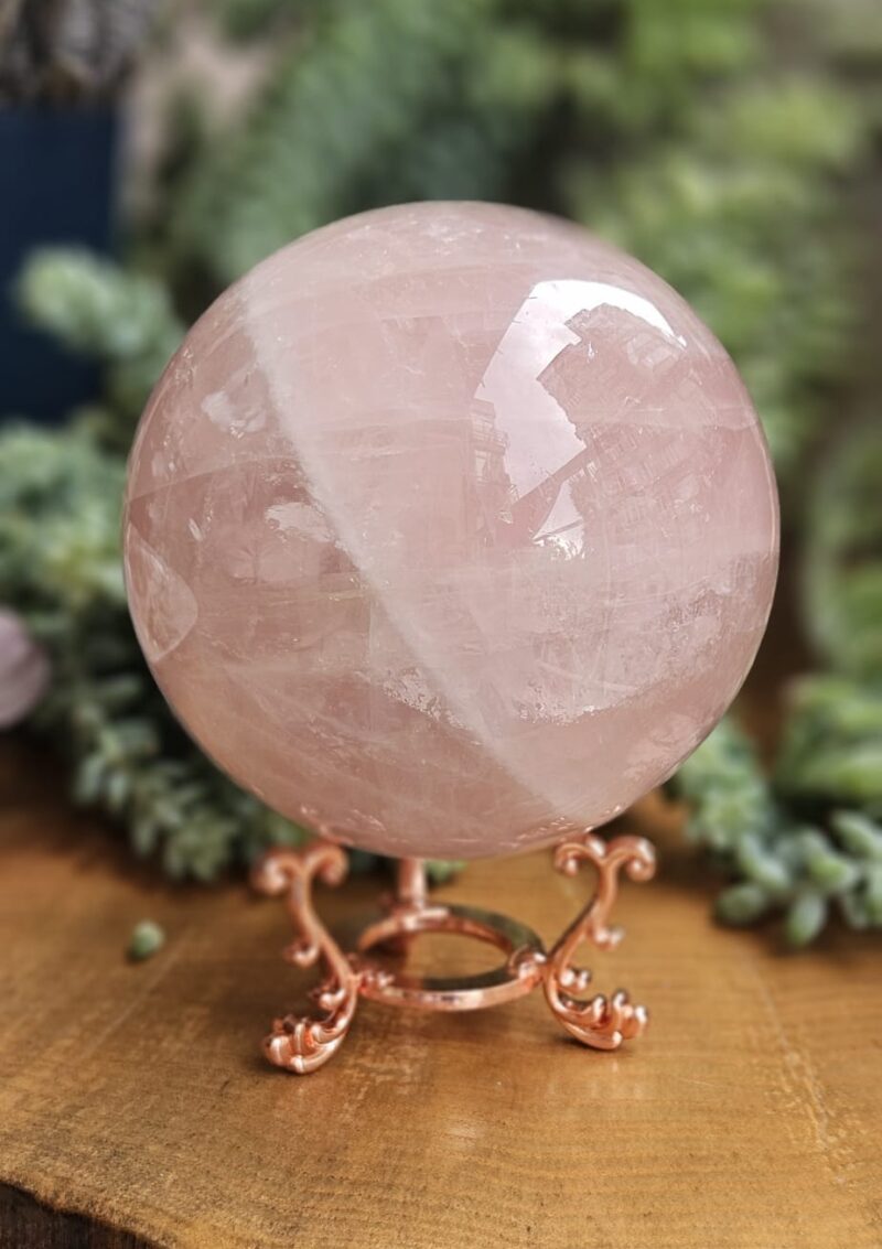 Doğal Pembe Kuvars Küre