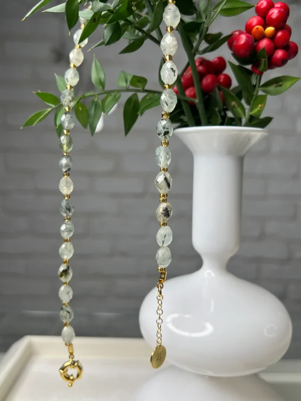 2026 Yılbaşı Özel – Prehnit Faset Kesim Kolye