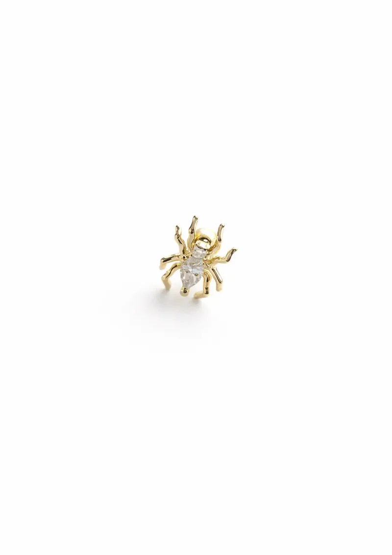 Alternative view of Örümcek Piercing | 925 Ayar Gümüş Üzeri Altın Kaplama