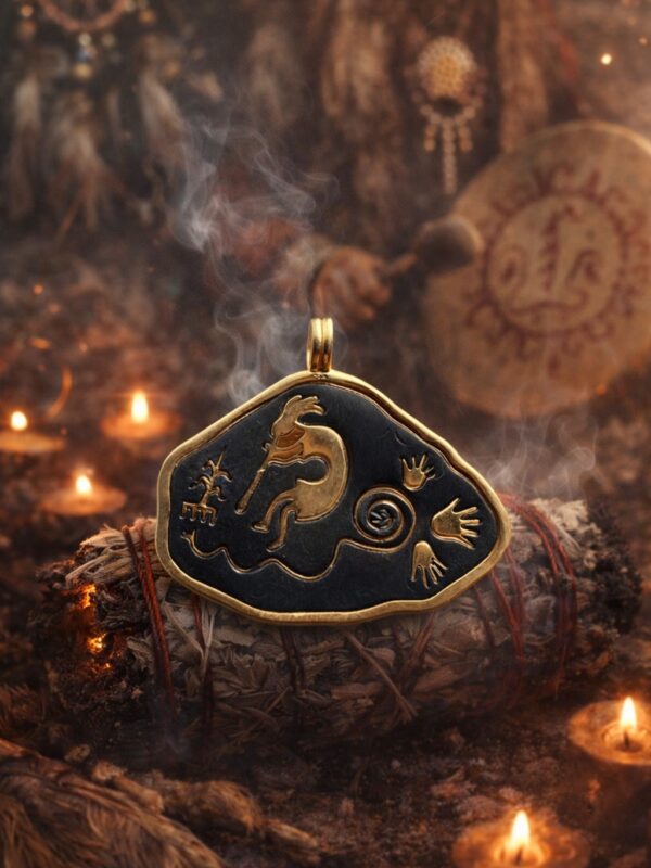 KOKOPELLİ KOLYE UCU | 925 AYAR GÜMÜŞ ÜZERİ ALTIN KAPLAMA