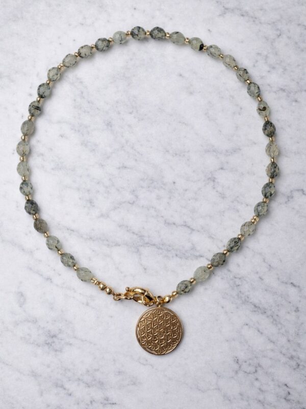 YAŞAM ÇİÇEĞİ KOLYE/ 925 AYAR ALTIN KAPLAMA GÜMÜŞ