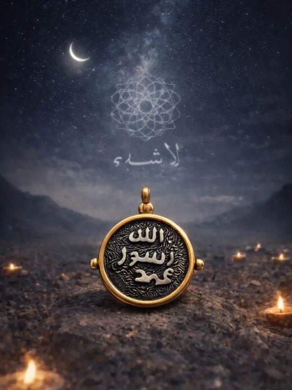 MÜHRÜ ŞERİF KOLYE UCU | 925 AYAR GÜMÜŞ ÜZERİ ALTIN KAPLAMA