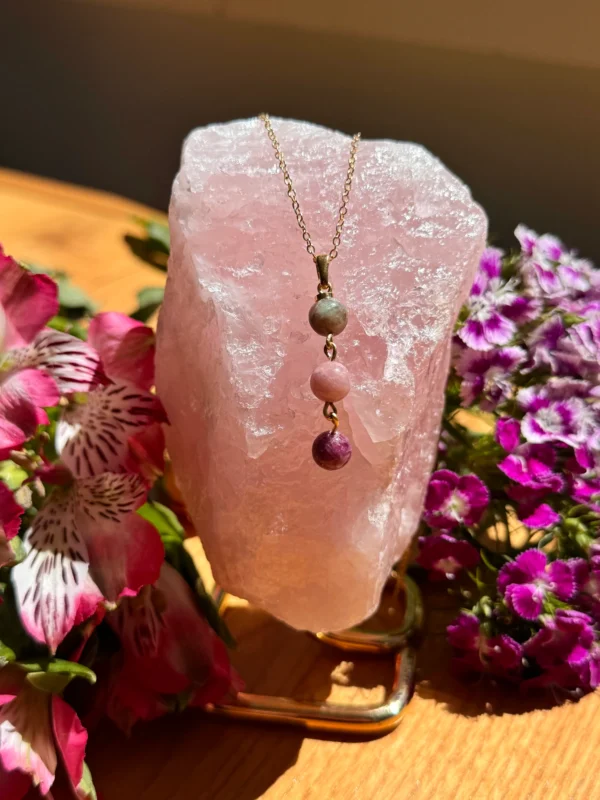 Karpuz Turmalin Kolye