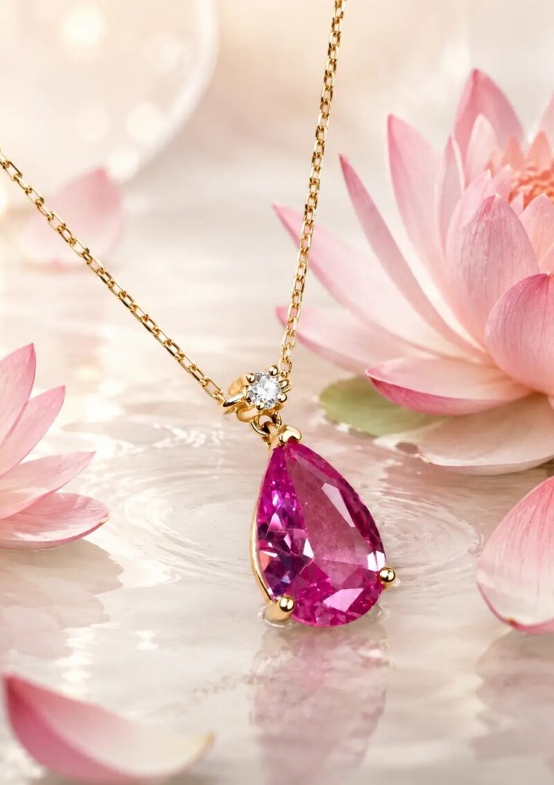 PEMBE LOTUS — PEMBE TOPAZ & PIRLANTA KOLYE